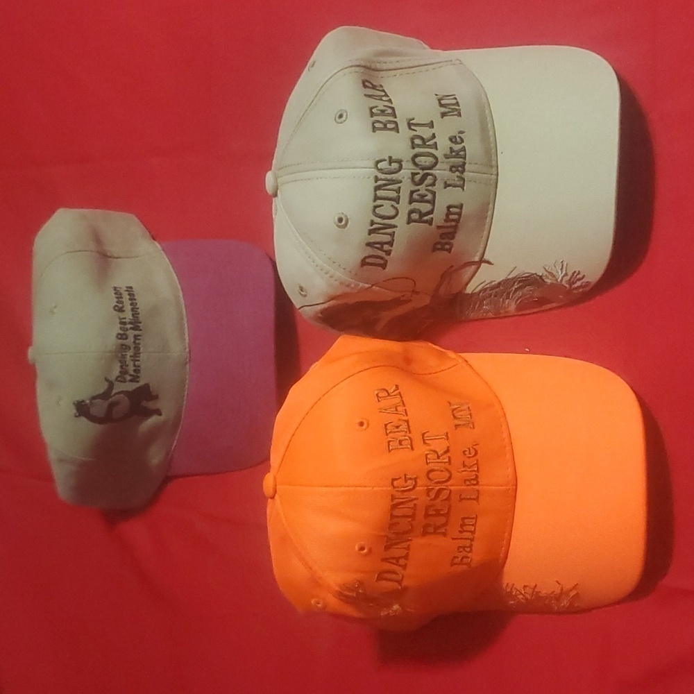 Dancing Bear Resort caps hats.  Balm Lake MN